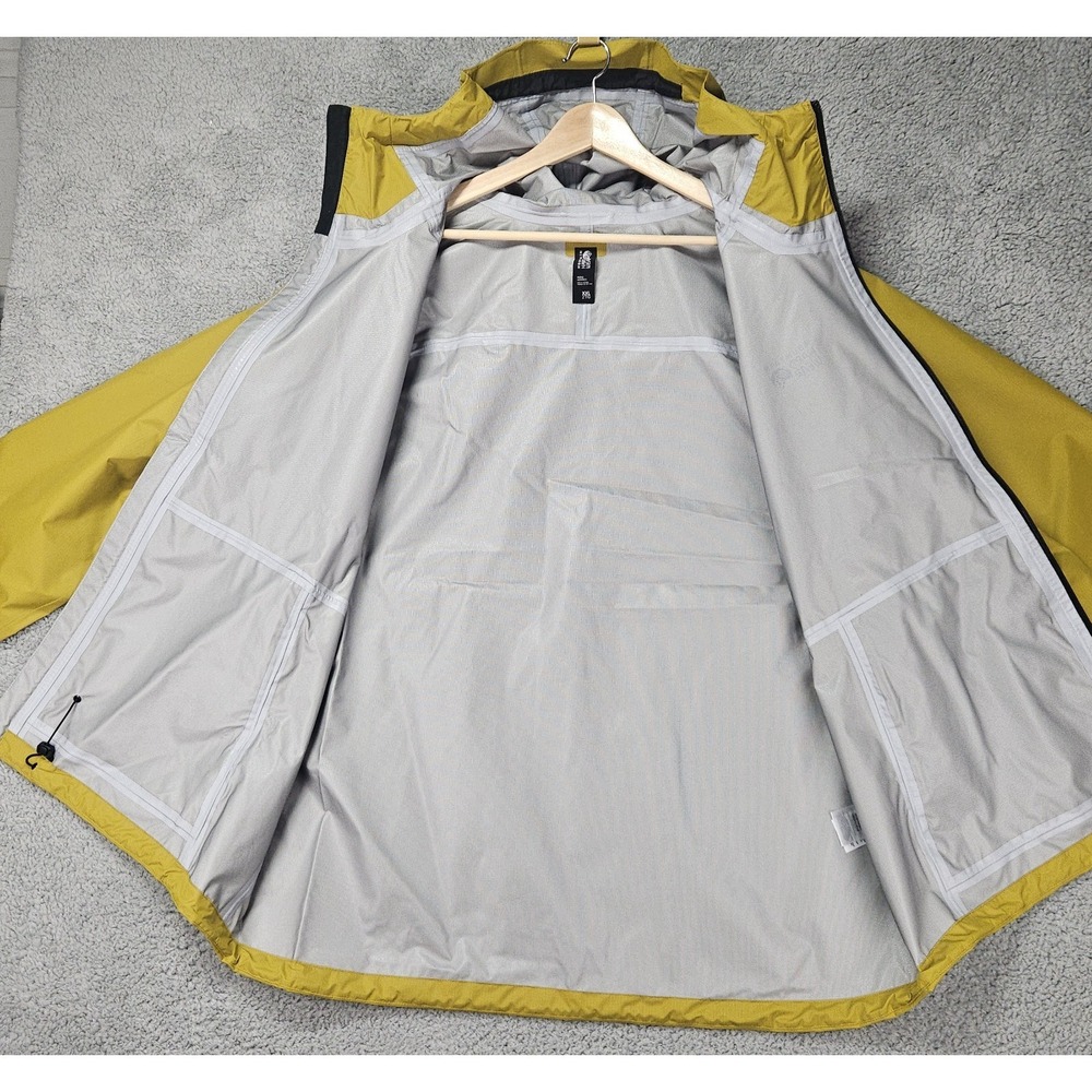 Mountain Hardwear Threshold Rain Jacket Men's XXL Desert Yellow Dry Q Core NWT - Picture 5 of 15